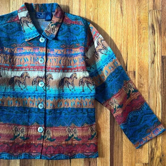 Vintage Western Tapestry Coat - Picture 8 of 10